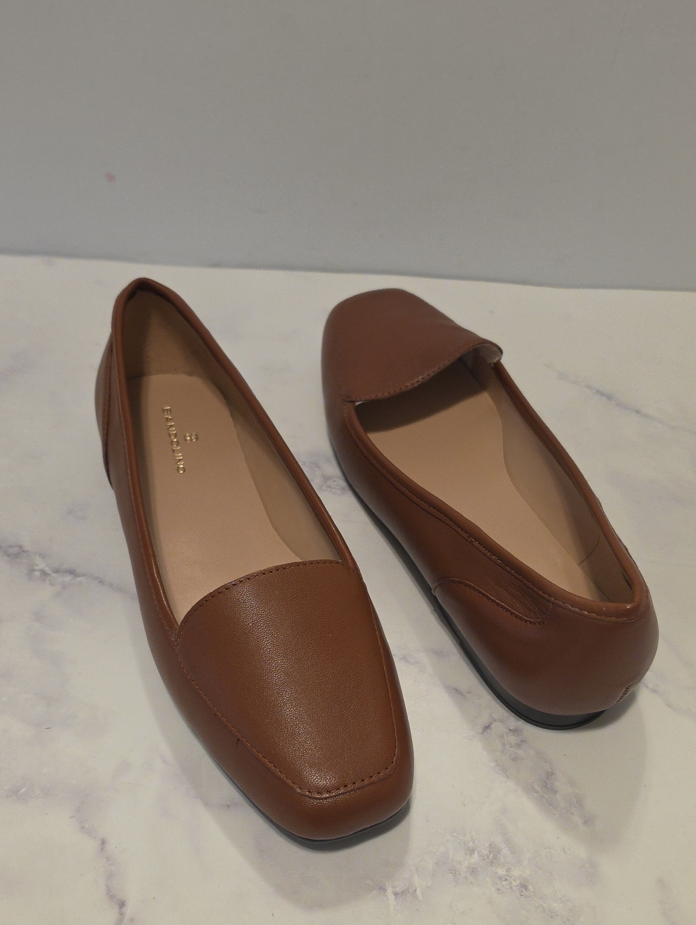 Bandolino Medium Natural Women's Classic Brown Leather Loafers